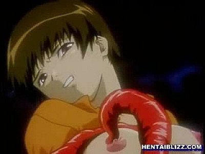 Cute hentai hard drilled by tentacles monster