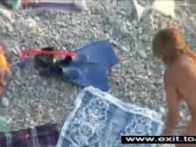Spying on Mature Couples on the beach