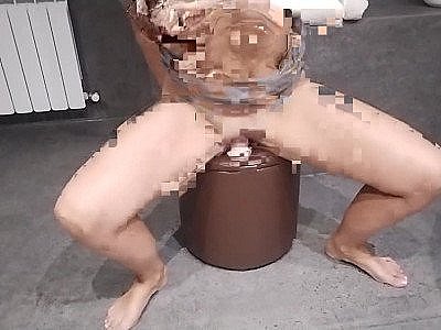 I'm hiding from my husband and riding a dildo in the bathroom.