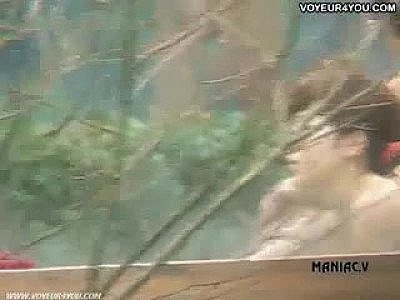 Japanese women taking a bath