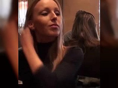 Public toilet fuck threesome