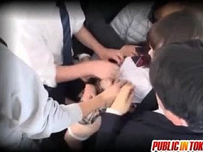 Pretty Asian teen in school uniform