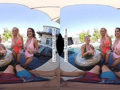 Naughty America Trois chaudasses se tapent le fils de leur amie en VR.