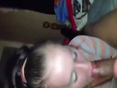 White girlfriend swallows