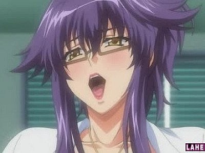 Il jouit sur les seins de sa prof (hentai)