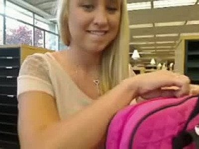 Teen Exhibition Dildo Squirt In Library