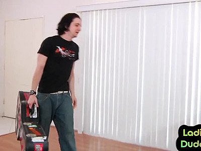 Sissy crossdresser whipped and spanked by rough dominas