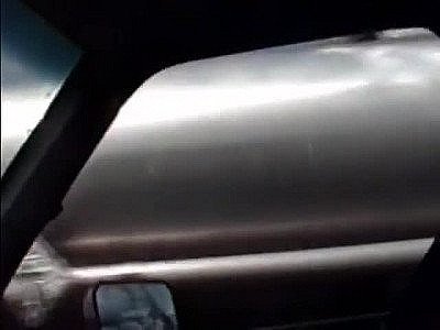 Exhibitionist girl flashing truckers