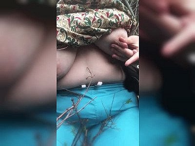 Milkymama in Forest Milking Engorged Tits Rolling Joint