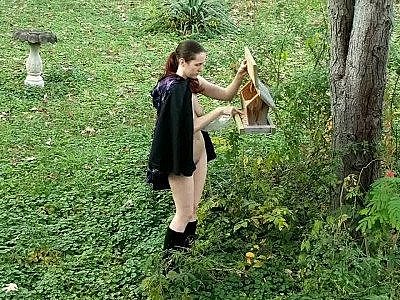 Feeding the birds (Naked!)