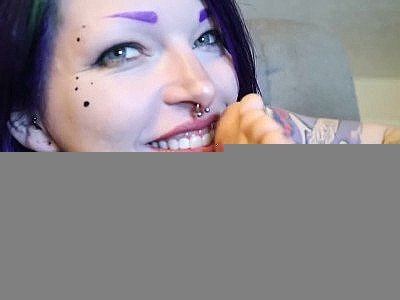 Goth girl self foot worship