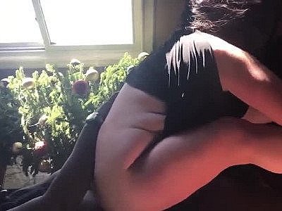 White amateur takes BBC in front of her window