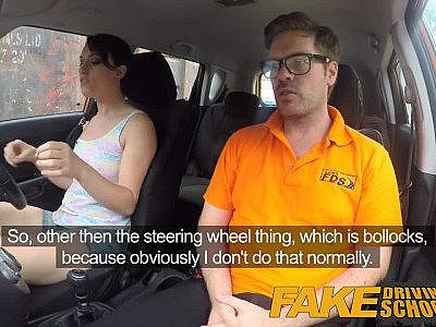 Fake Driving School Messy Creampie Climax for Sexy Cheating Learner