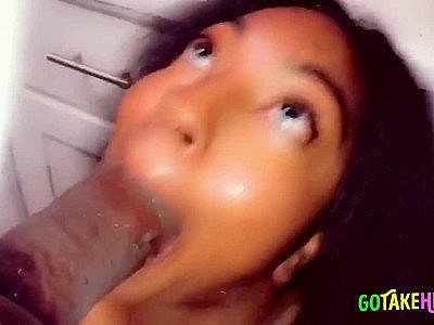 Small Ebony Gets Throat-Fucked by BBC for Slow Dinner