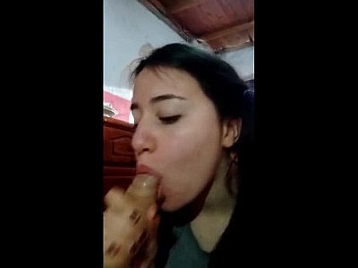 18 Year Old in Pigtails Sucks Her First Big Cock