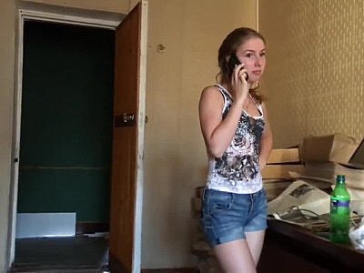 Literally on the phone with her husband